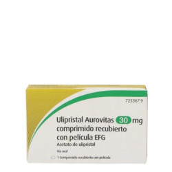 Ulipristal Aurovitas EFG 30 mg 1 comprimido recubierto